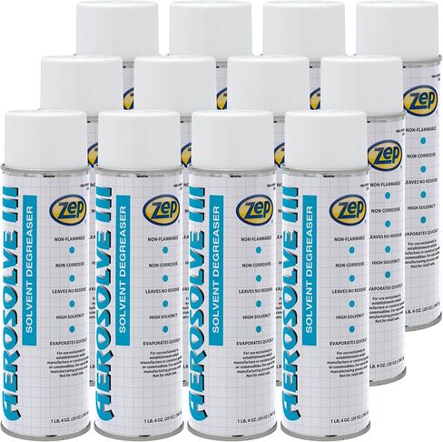 Zep Aerosolve II Solvent Degreaser Aerosol - 20 oz (Case of 12) 18101 - Fast Evaporating, Non-Flammable, Removes Heavy Greasy Soils from a Variety of Metal Surfaces in Saudi Arabia
