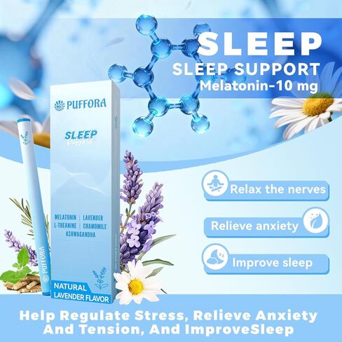 قلم ناشر الميلاتونين لدعم النوم المريح والمريح، مع مستخلصات اللافندر والل-ثيانين والأشواغاندا، بديل طبيعي، 600 استخدام in Kuwait