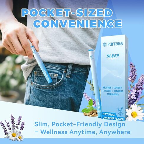 قلم ناشر الميلاتونين لدعم النوم المريح والمريح، مع مستخلصات اللافندر والل-ثيانين والأشواغاندا، بديل طبيعي، 600 استخدام in Kuwait