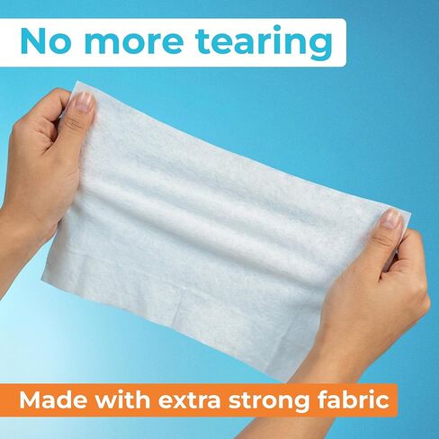 XL Flushable Wipes - Thick & Durable - 99.5% Water and Aloe - Safe for Sensitive Skin, Hypoallergenic & Unscented - Plant-Based Wet Butt Wipes for Adults, Kids & Baby Care - 3 Pack Total 240 Wipes in Saudi Arabia