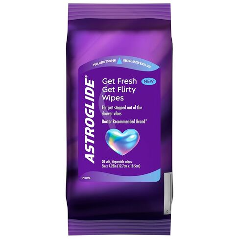 Astroglide Sex Toy Cleaning Wipes (20 Count) – Toy Cleaner Wipes for Silicone, Glass & Rubber Adult Toys, Alcohol‑Free, Residue‑Free in Kuwait