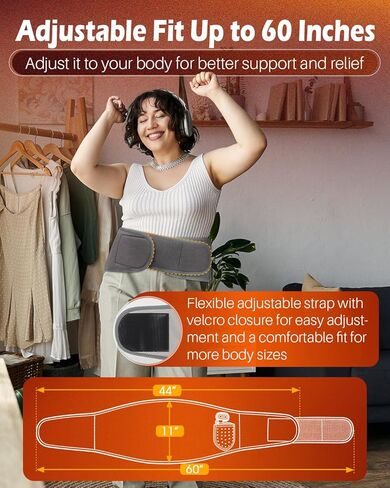 Cordless Heating Pad with Massager for Back Pain Relief,3 Heat & 3 Vibration Modes,Portable 8000mAh Rechargeable Wireless Lower Back Massager for Cramps,Birthday Gifts for Women Men Seniors Mom Dad in Saudi Arabia