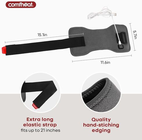 Heating Pad for Bicep Arm Pain Relief, USB Powered Heat Wrap for Joint Pain, Adjustable & Flexible Wrap Around for Ankle Arm Multiple Areas of The Body in Saudi Arabia