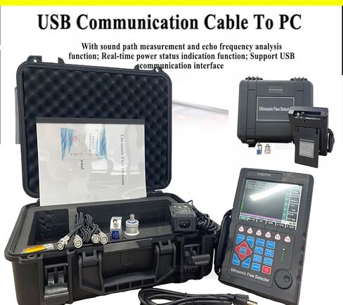 Portable Digital Ultrasonic Flaw Detector Defectoscope with 0~10000mm Measuring Range DAC AVG TCG B Scan AWS for Weld Metal Pipe Casting Component Crack Porosity Thickness Testing in Saudi Arabia