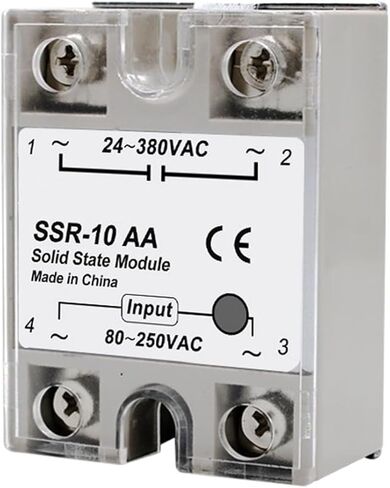 10 قطعة تتابع الحالة الصلبة 10A 25A 40A 50A 60A 80A 100A DC إلى التيار المتناوب إلى وحدة مرحلة واحدة 24-380VAC (10 قطعة SSR-80A) in Kuwait