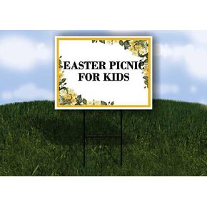 نزهة عيد الفصح للأطفال، زهور الربيع، الحمضيات، الأوكالبتوس، سهام على شكل حرف A، جانب واحد، مقاس 23 × 23 بوصة. in Kuwait