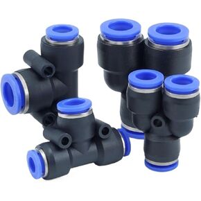 Blue Quick Plugs Pneumatic Connector PE/PV/PU/PK8-02 Tracheal PG Plastic PZA 1Pcs(BluePK系列,接管6mm) in Kuwait