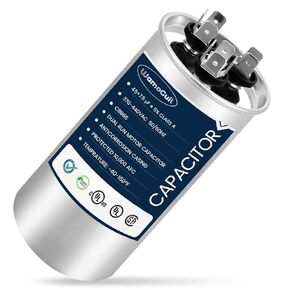 45/7.5 uF 45+7.5 MFD 370VAC or 440VAC Dual Run Start Round A/C Capacitor CBB65 CBB65B Air Conditioner Capacitors for AC Unit Fan Motor Start or Heat Pump or Condenser Straight Cool in Saudi Arabia