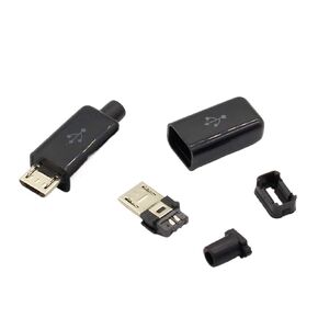 Fengpeng 10 قطعة DIY مايكرو USB نوع B ذكر 5pin أربع قطع موصل مقبس التوصيل in Kuwait
