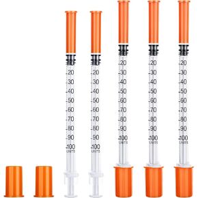 حقنة 1 مل 31 جرام 1/4 بوصة (6 مم) للمختبر والعلوم والسائل، مغلفة بشكل فردي، 100 عبوة in Kuwait