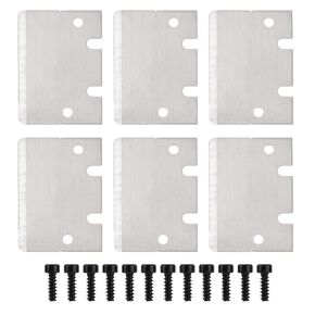 6pcs 3D Print Scraper Blades, Stainless Steel Cleaning Scraper Blades with 12 Screws Practical 3D Print Accessories Compatible with Bambu Lab X1/P1 Printer Series in Kuwait