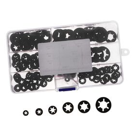 260 قطعة من مقاطع الصلب المنغنيز قفل غسالات الاحتفاظ أدوات الحلقة للسحابات ￠3-12 مجموعة متنوعة in Kuwait