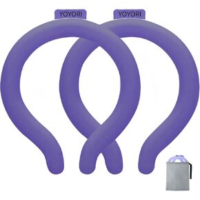 Cooling Neck Wrap with Insulated Bag, Reusable Ice Neck Ring & Body Cooler for Summer Heat, Wearable Cooling Tube Maintains 18°C/64°F for Outdoor, Sports, Travel (Blue) in Kuwait