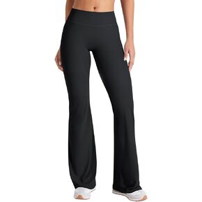 VOYJOY Women's Low Rise Workout Flare Leggings No Front Seam Wide Leg Yoga Pants 30.5" Buttery Soft Casual in Saudi Arabia