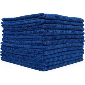 The Rag Company - All-Purpose Microfiber Terry Cleaning Towels - Commercial Grade, Highly Absorbent, Lint-Free, Streak-Free, Kitchens, Bathrooms, Offices, 300gsm, 16in x 16in, White (12-Pack) in Saudi Arabia