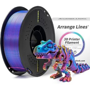حزمة خيوط الطابعة ثلاثية الأبعاد Silk PLA، خيوط PLA 1.75 مم لمعظم طابعات FDM ثلاثية الأبعاد، خيوط طباعة ثلاثية الأبعاد ثنائية اللون للاستخدام بنفسك، الفن، النمذجة، 200 جم × 4 بكرات in Kuwait