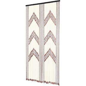 BrandName Vintage Beaded Curtain for Doorway, Room Divider, 90x190cm 52 Strands, Retro Wood Beads Hanging Panel for Home Decor, Living Room, Office, Apartment in Kuwait