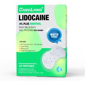 4% رقعات يدوكائين للركبة بالإضافة إلى 1% منثول، 20 قطعة من منتجات تخفيف آلام الظهر ذات القوة القصوى المقاومة للماء مع حدود، لتخفيف آلام الكتف في الركبة in Kuwait