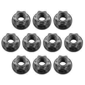 10 قطع من صامولة شفة التيتانيوم M8x1.25، تصميم خفيف الوزن ومثبتات متينة للدراجات/الدراجات النارية/ترقيات السيارات (أسود) in Kuwait