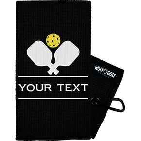 Wolf Golf Towels Personalized Pickleball Towel | Pickleball Gift | Embroidered Pickleball Towel | Pickleball Gear | Retirement Gift in Kuwait