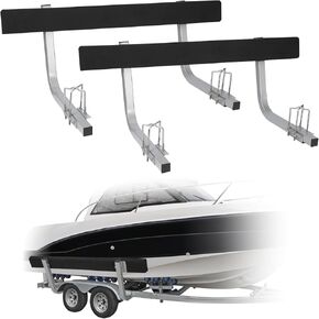 GarveeLife 2PCS Rustproof Steel Trailer Guide ons, 60 in Trailer Guides with Carpet-Padded Boards, for Ski Boat, Fishing Boat, Sailboat Trailer, Mounting Parts Included in Kuwait