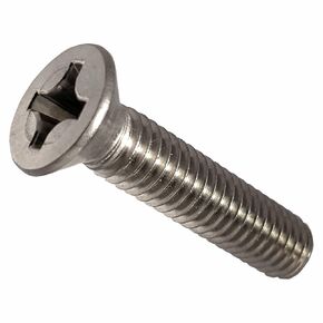 1/4-20 x 6 Flat Head Machine Screws, Phillips Drive, Stainless Steel 18-8, Full Thread, Bright Finish, Machine Thread, Quantity 10 by Fastenere in Kuwait