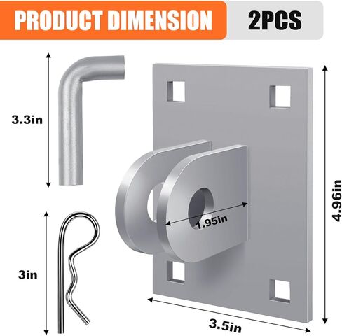 مجموعة مفصلات قفص الاتهام العائمة من جانب الرصيف، مجموعة مفصلات قفص الاتهام شديدة التحمل، أقواس زاوية على شكل حرف T من الفولاذ المجلفن من الدرجة البحرية، لوحة داعمة مقاس 4 × 4 بوصة، مجموعة موصل أنثى ذكر للمنحدرات العائمة 2 حزمة in Kuwait