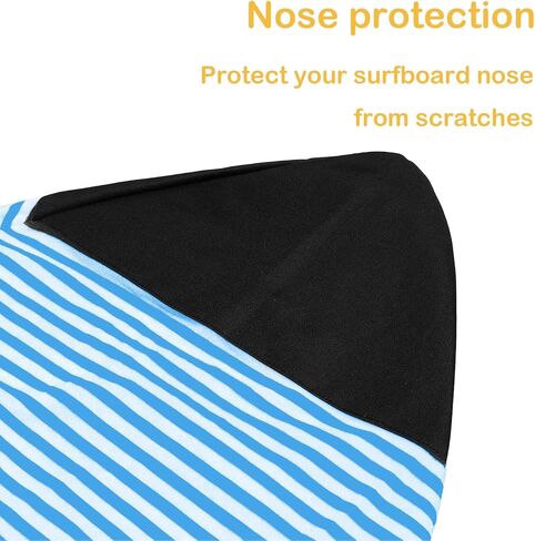 جورب ركوب الأمواج، غطاء جورب لوح التزلج على لوح التجديف الطويل، لوح التجديف 6.5 قدم، 6.5 قدم، حقيبة ركوب الأمواج سريعة الجفاف مع إغلاق برباط 200 × 50 سم أزرق in Kuwait