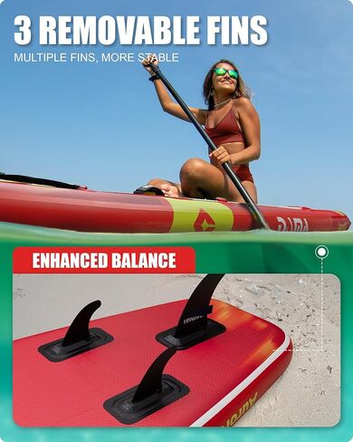 لوح التجديف الوقوف من داما لشخصين وحيوانات أليفة، تصميم ثابت وواسع للغاية للمبتدئين، للاستخدام العائلي على البحيرات والأنهار والمياه الساحلية، سعة 450 رطل، 11'6 بوصة × 34 بوصة × 6 بوصة in Kuwait