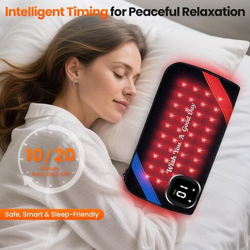 علاج بالضوء الأحمر اللاسلكي لليدين والمعصمين، كمامة علاجية بالأشعة تحت الحمراء مزدوجة اليد مع 80 خرزة LED مزدوجة الطول الموجي (660 نانومتر و850 نانومتر)، 5 أوضاع علاج، بطارية 3000 مللي أمبير في الساعة لتخفيف الألم بتغطية كاملة in Kuwait