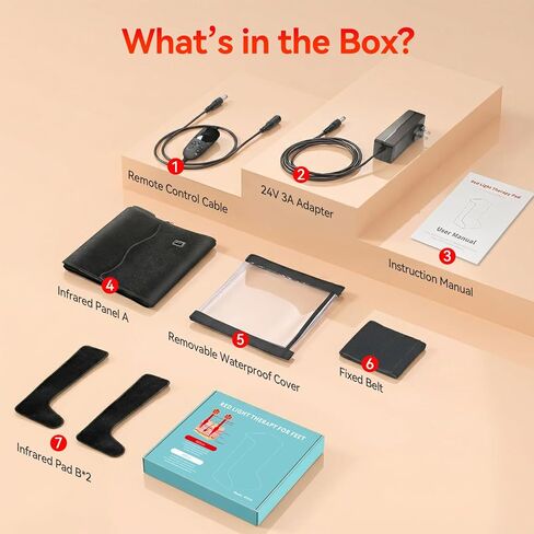 أقدام العلاج بالضوء الأحمر، بساط العلاج بالضوء الأحمر مع وضع النبض والمؤقت، 450 قطعة 3-1 خرزة مصباح، جهاز علاج بالأشعة تحت الحمراء يمكن ارتداؤه 660 نانومتر و850 نانومتر للجسم في المكتب المنزلي in Kuwait