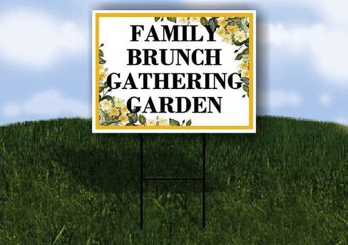 وجبة فطور وغداء عائلية، حديقة، زهور الربيع، الحمضيات، الأوكالبتوس، سهام اتجاهية، إطار مزدوج الجوانب، مقاس 23x23 بوصة. in Kuwait