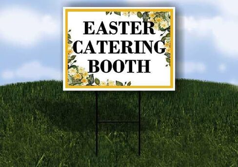 كشك تقديم الطعام في عيد الفصح، زهور الربيع، الحمضيات، الأوكالبتوس، سهام اتجاهية، إطار مزدوج الجوانب، مقاس 23 × 23 بوصة. in Kuwait