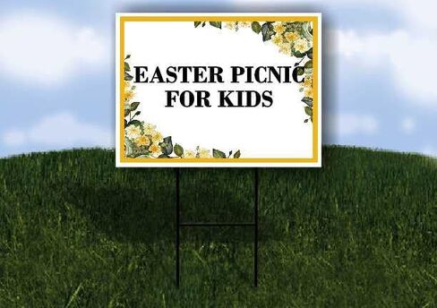 نزهة عيد الفصح للأطفال، زهور الربيع، الحمضيات، الأوكالبتوس، سهام على شكل حرف A، جانب واحد، مقاس 23 × 23 بوصة. in Kuwait