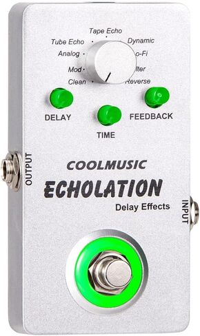 COOLMUSIC A-DE01 Echolation Digital Delay Pedal with 9 Effects… in Saudi Arabia