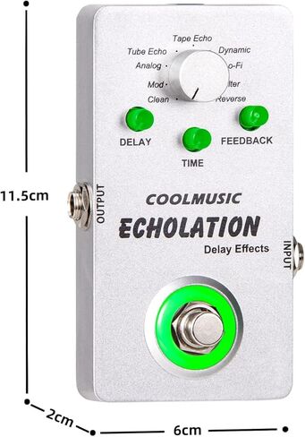COOLMUSIC A-DE01 Echolation Digital Delay Pedal with 9 Effects… in Saudi Arabia
