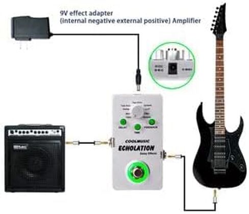 COOLMUSIC A-DE01 Echolation Digital Delay Pedal with 9 Effects… in Saudi Arabia