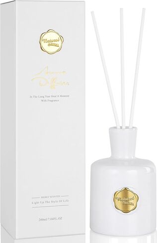 مجموعة نشرات القصب Xeptle ، 7.04 أوقية غاردينيا رائحة ناشر مع 5 عصي ، معطر الهواء طويل الأمد ، ناشر قصب الزيت العطري ، العطر المنزلي للمكتب ، ديكور رف الحمام ، أبيض in Kuwait