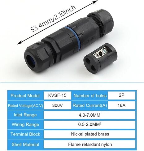 Waterproof Connectors 2 in 2 Out Terminal Adapter Flame Retardant IP68 Outdoor Isolation Nylon Terminal Quick Wire in Saudi Arabia