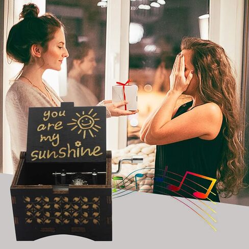أنت صناديق موسيقى Sunshine الخاصة بي ، والليزر المنقوش خو intage الخشبية. in Saudi Arabia