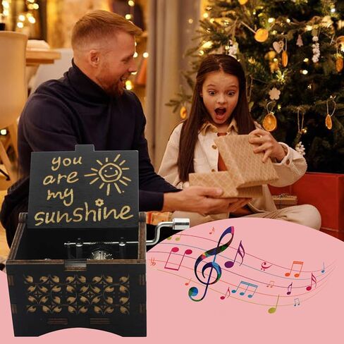 أنت صناديق موسيقى Sunshine الخاصة بي ، والليزر المنقوش خو intage الخشبية. in Saudi Arabia