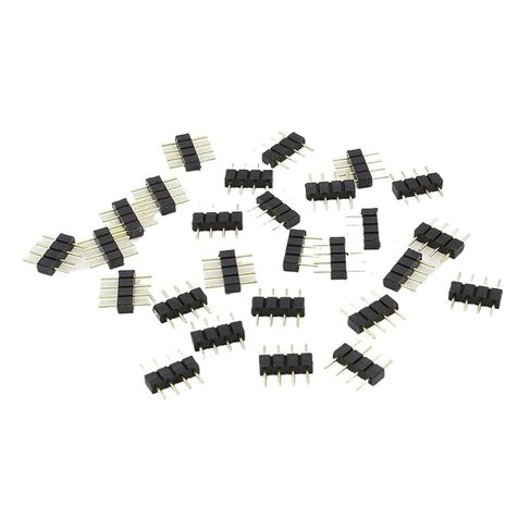 Fengpeng 10 قطعة/الوحدة 4 دبوس RGB موصل محول دبوس إبرة ذكر نوع مزدوج 4pin ، ل 5050 3528 LED قطاع أضواء ذاتية الصنع إدراج in Kuwait