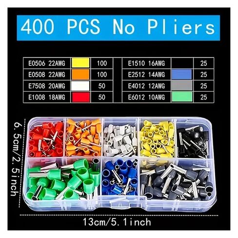 Fengpeng 400 قطعة من النوع الصندوقي المعزول بالضغط البارد، موصل سلك طرفي، كماشة تجعيد in Kuwait