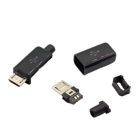 Fengpeng 10 قطعة DIY مايكرو USB نوع B ذكر 5pin أربع قطع موصل مقبس التوصيل in Kuwait