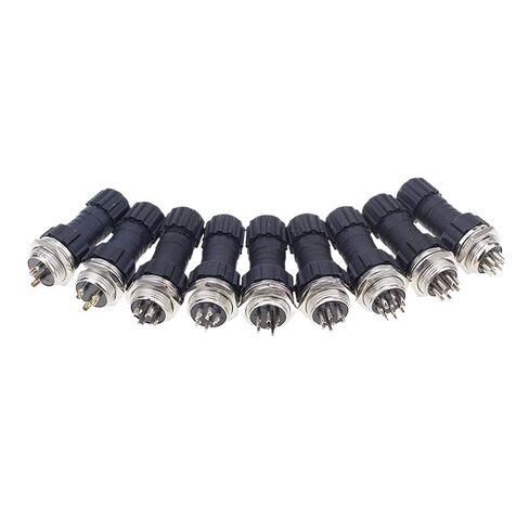 Fengpeng 1 مجموعة GX16 2/3/4/5/6/7/8/9/10 دبوس موصل الطيران M16 مقاوم للماء الذكور والإناث التوصيل والمقبس IP65(GX16 10Pin) in Kuwait