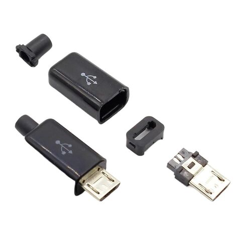 Fengpeng 10 قطعة DIY مايكرو USB نوع B ذكر 5pin أربع قطع موصل مقبس التوصيل in Kuwait