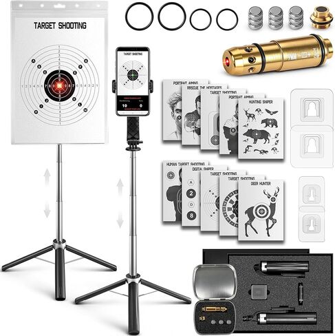 GLORYFIRE Dry Fire Laser Training System - Safe & Economical Practice Without Live Ammo, Home Training Compatible with App for Performance Tracking - with Cartridge, Targets & Holderes in Kuwait