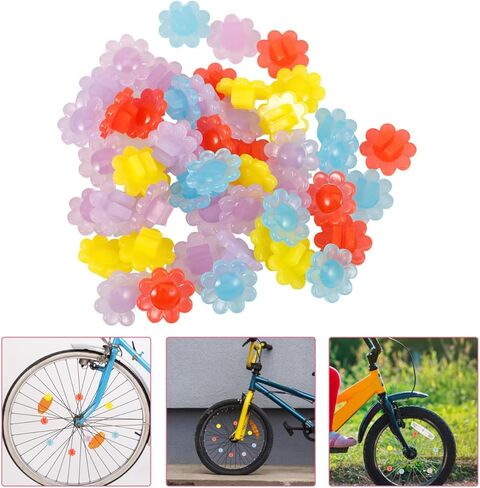 Mipcase Kids Bike Wheel Spoke Beads 100Pcs Colorful Clip-on Bicycle Spoke Decorations for Children S Bikes Easy Installation and Enhanced Night Visibility in Saudi Arabia