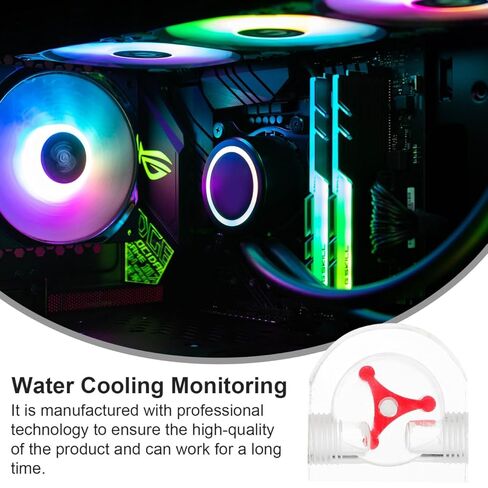 MERRYHAPY Computer Water Cooling Flow Meter 2-Way Acrylic Flow Indicator with G1/4 Inch Threaded Connector for Pc Cooling System Monitoring in Saudi Arabia