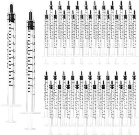30Pack Syringes without Needle No Rubber Ring, HPLC Sampler Resistant to Organic Acids Bases Disposable Syringe(1ml) in Kuwait